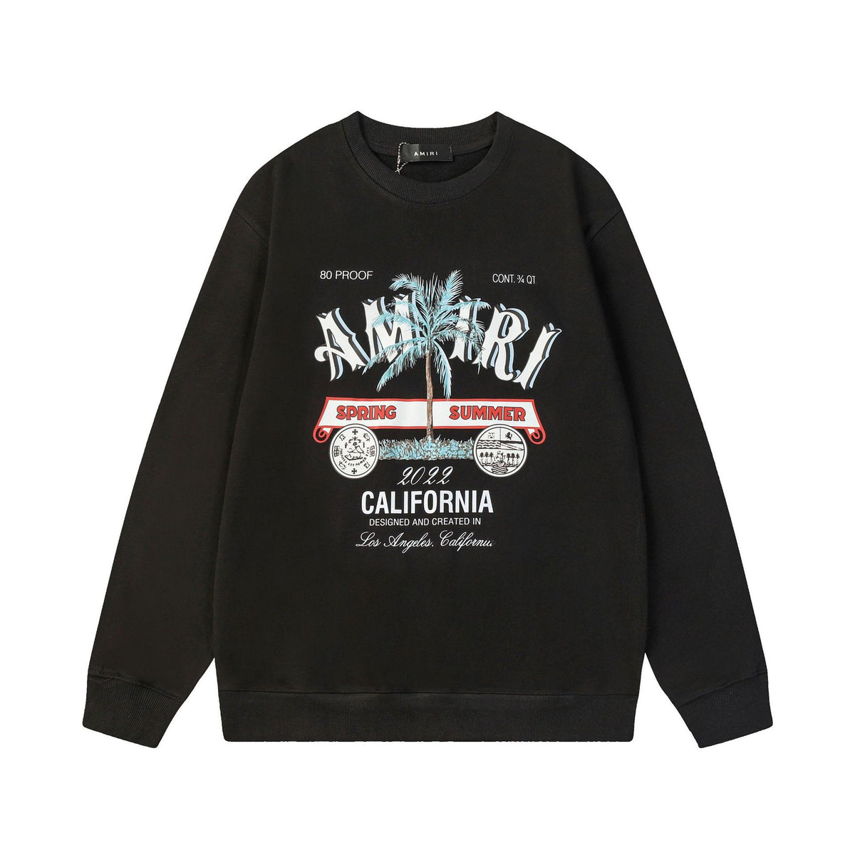 Amiri Logo Letter Dragon Angel Eagle Crewneck Sweatshirt Streetwear