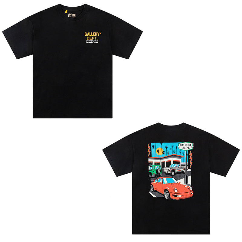 Gallery Dept Vintage Print Loose Short Sleeve Streetwear T-Shirt