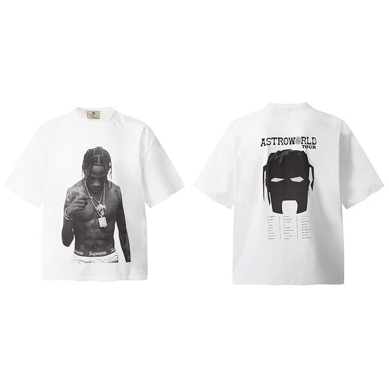 Travis Scott VTG Washed Rapper Athlete Mike Tyson Oversized Tee