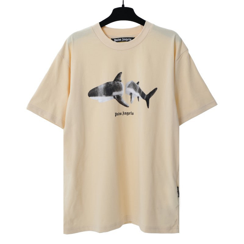 Palm Angels Graffiti Flame Palm Tree Graphic Oversized Tee Streetwear