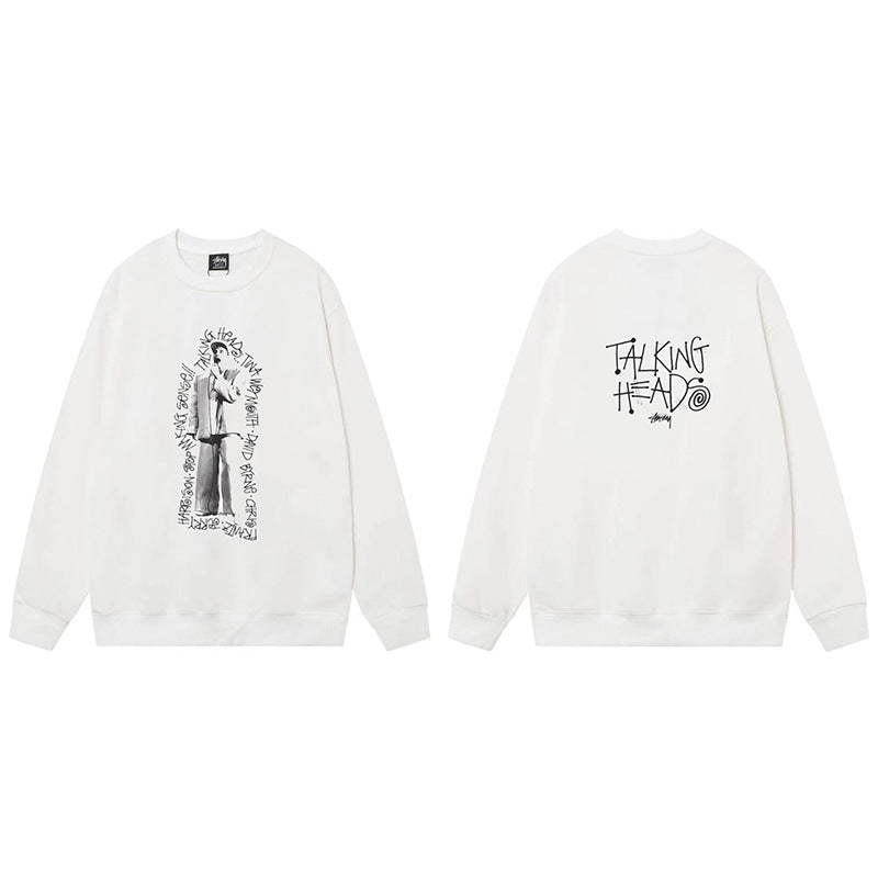 Stussy Graphic Crewneck Sweatshirt 8 Ball Dice Street Casual Pullover