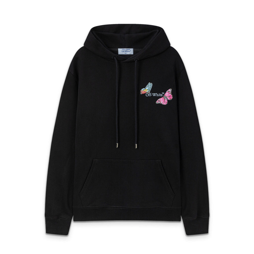 Off White Butterfly Arrow Graphic Pullover Hoodie Unisex