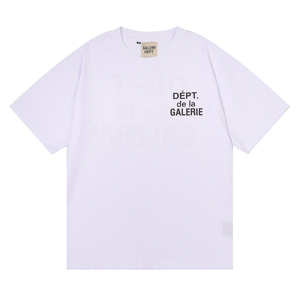 Gallery Dept Classic Logo Slogan Crew Neck Short Sleeve T‑Shirt Unisex