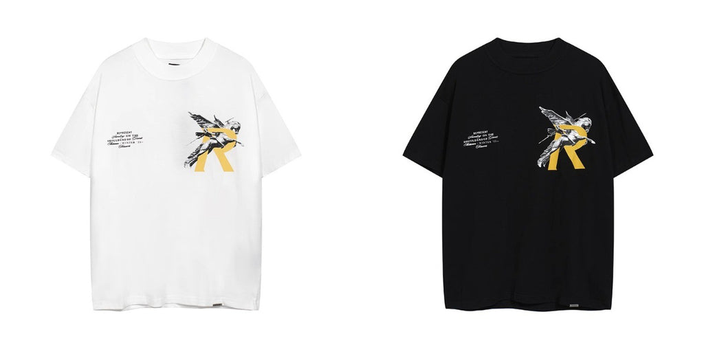 Represent Shark Washed Graphic Oversized Tee Streetwear Unisex