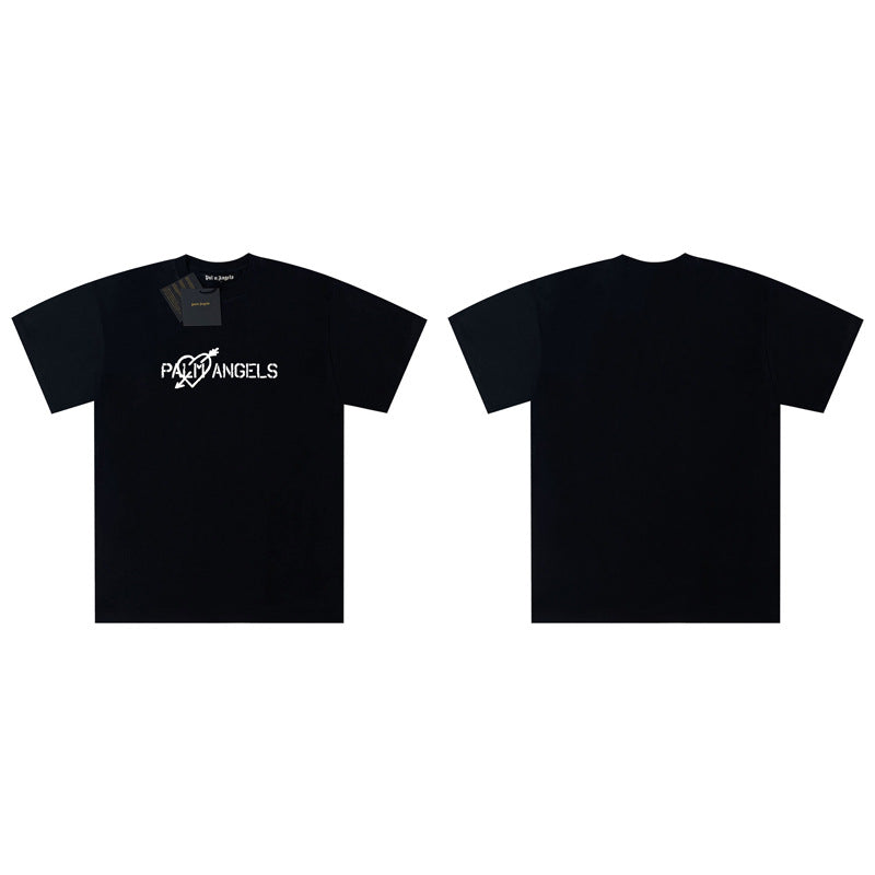 Palm Angels Graphic Print Tee Loose Crew Neck Streetwear T-Shirt