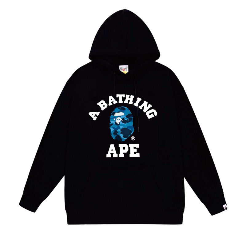 BAPE Ape Head Graphic Hoodie Camo Print Loose Cotton Pullover