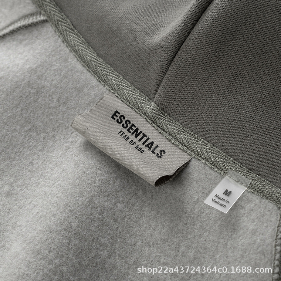 Fear Of God Essentials Silicone Letter Print Fleece Hoodie Unisex