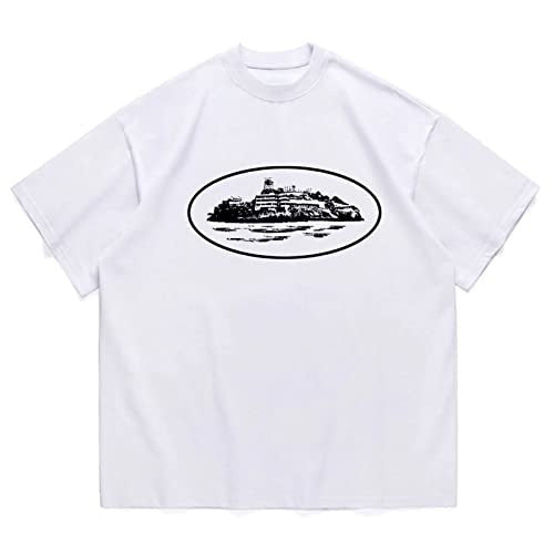 Corteiz CRTZ Y2K Classic Ship Logo Oversized Vintage Baumwoll-T-Shirt