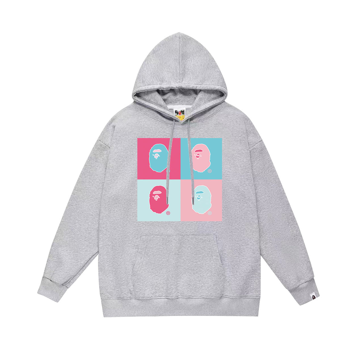 BAPE Hoodie Multi Camo Ape Head Print Street Fleece Pullover