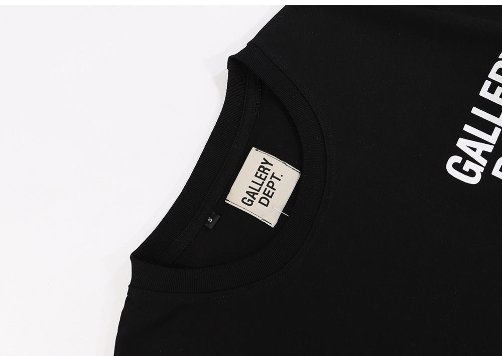 Gallery Dept Classic Logo Slogan Crew Neck Short Sleeve T‑Shirt Unisex