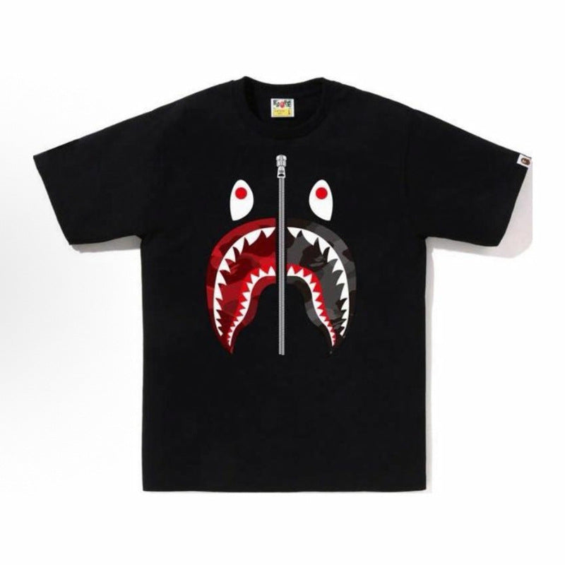 BAPE Ape Head Shark Print Unisex Casual T-Shirt