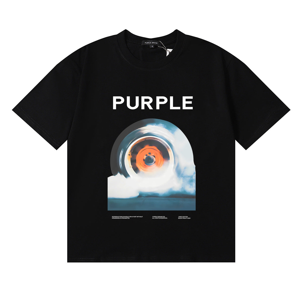 Purple Brand Graphic Tee Loose Unisex Vintage Streetwear T-Shirt
