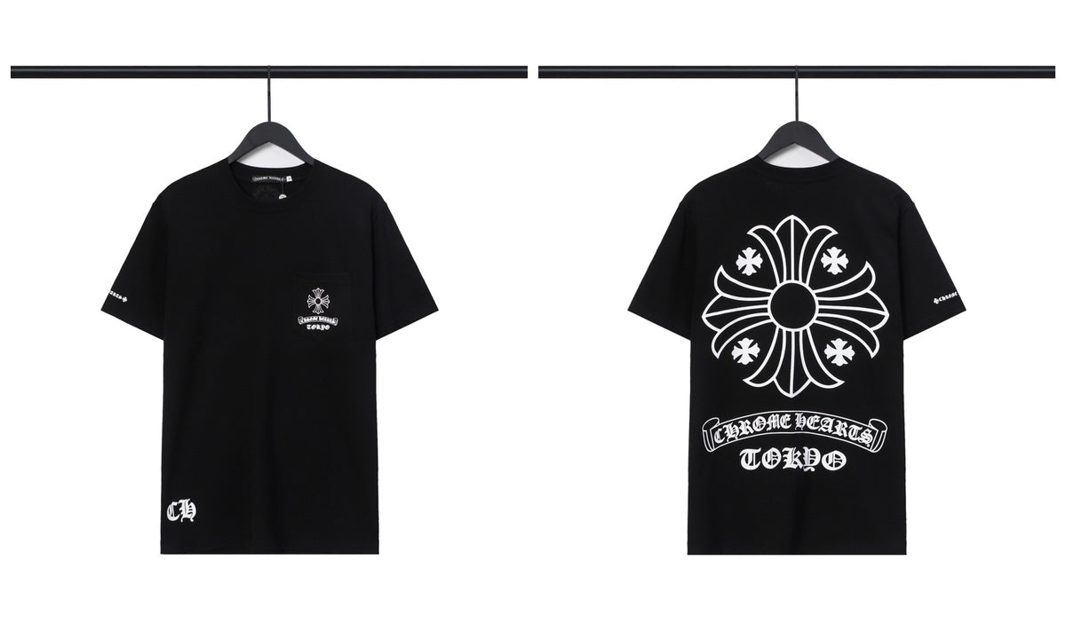 Chrome Hearts Cross Letter Graphic Short Sleeve Tee Streetwear Unisex