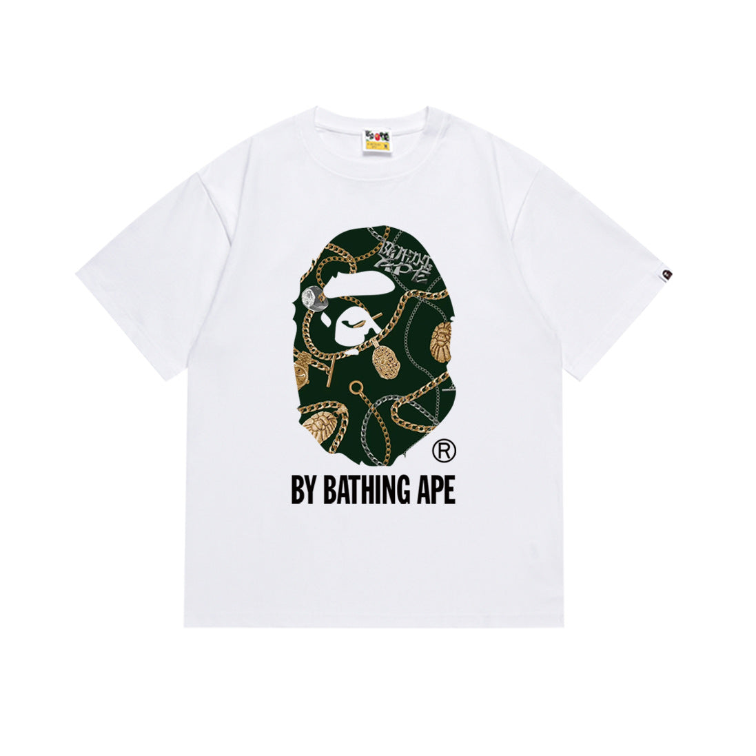 Bape Camo Ape Head Multi‑Color Crew Neck Streetwear Tee Unisex