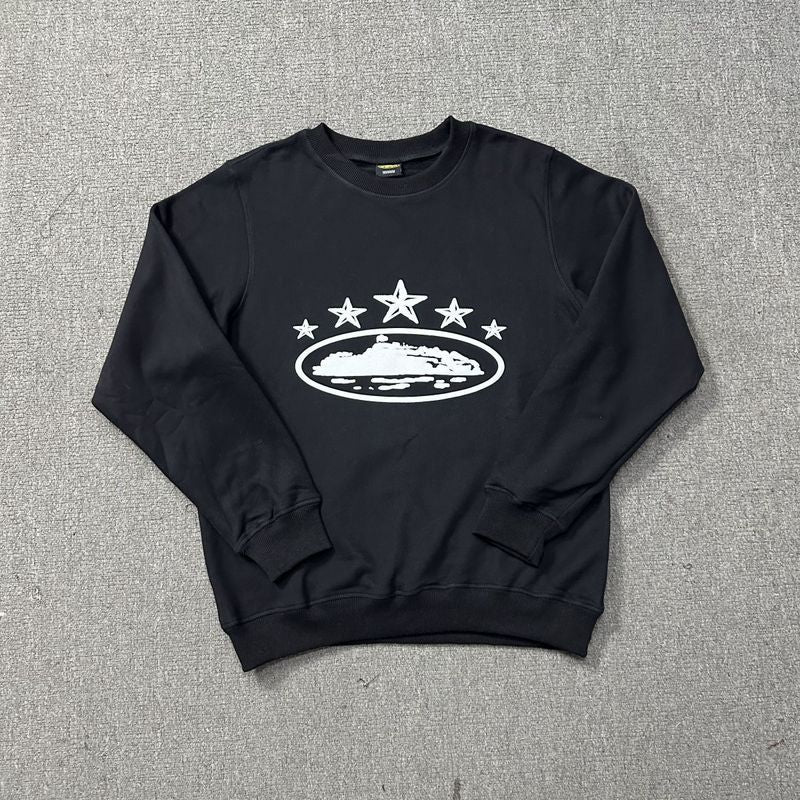 Corteiz Island Letter Graphic Oversized Crewneck Streetwear