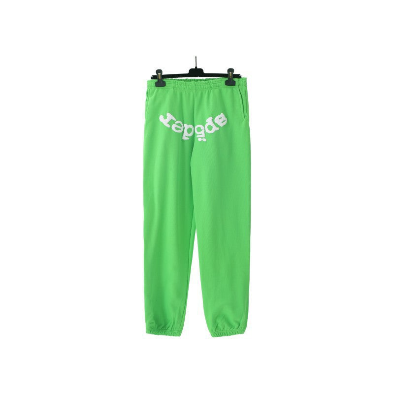 Sp5der Foam Print Spider Web Hoodie Sweatshirt Jogger Pants Set