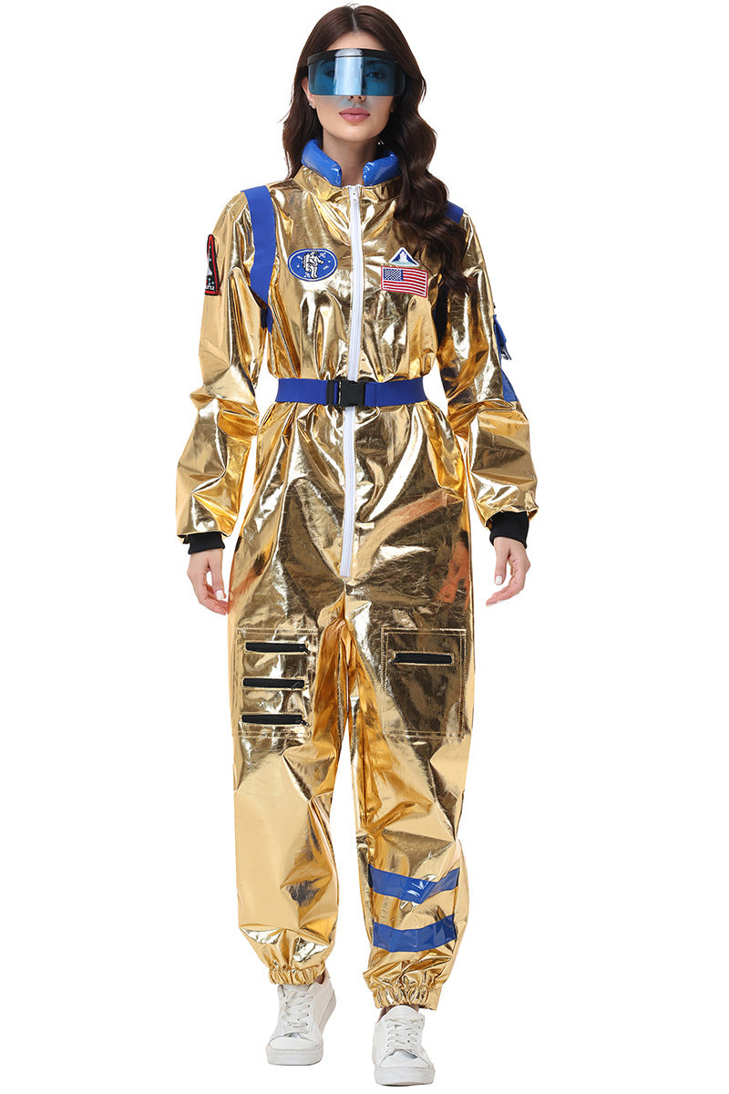 Halloween Women Astronaut Space Suit Cosplay Pilot Jumpsuit Party Sets