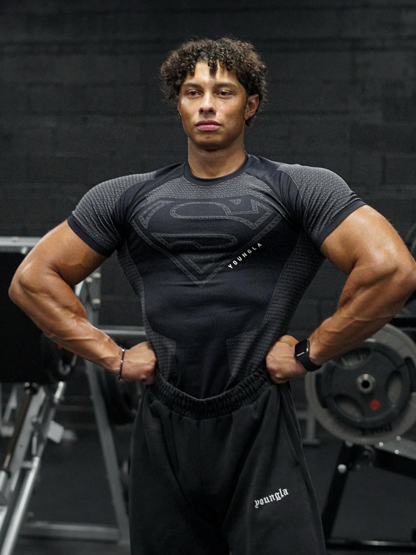 YOUNGLA 4117 Superman Compression Tees