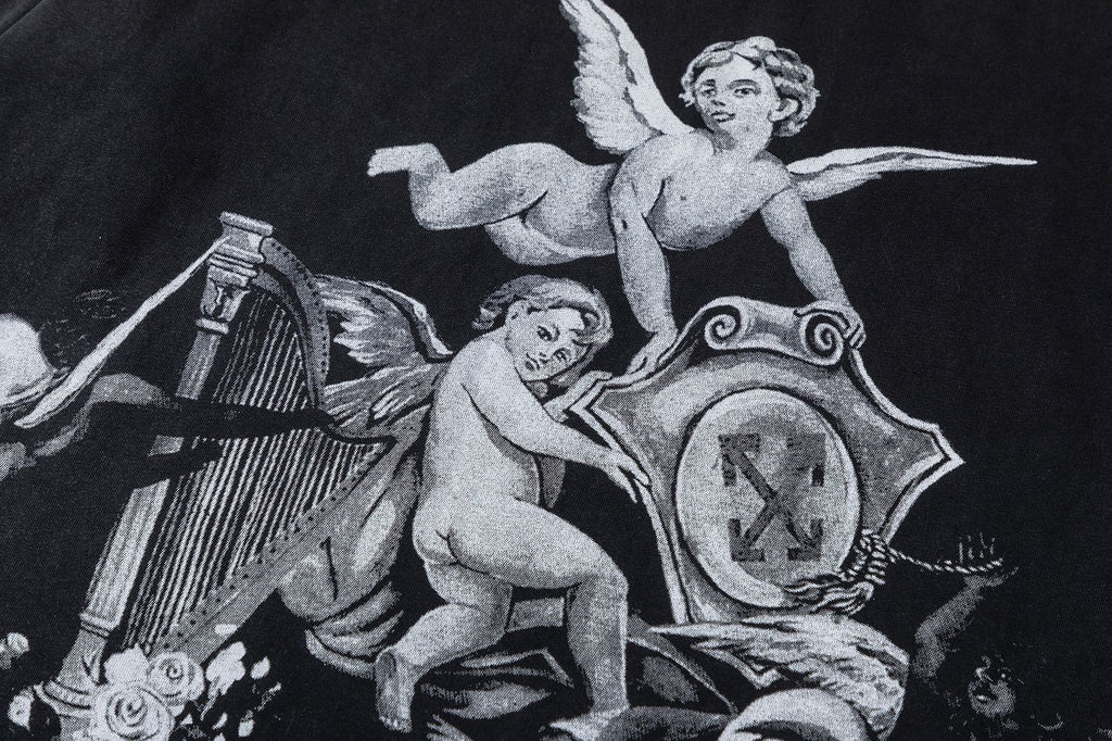 Off White Baby Angel Graphic Crew Neck Unisex T Shirt