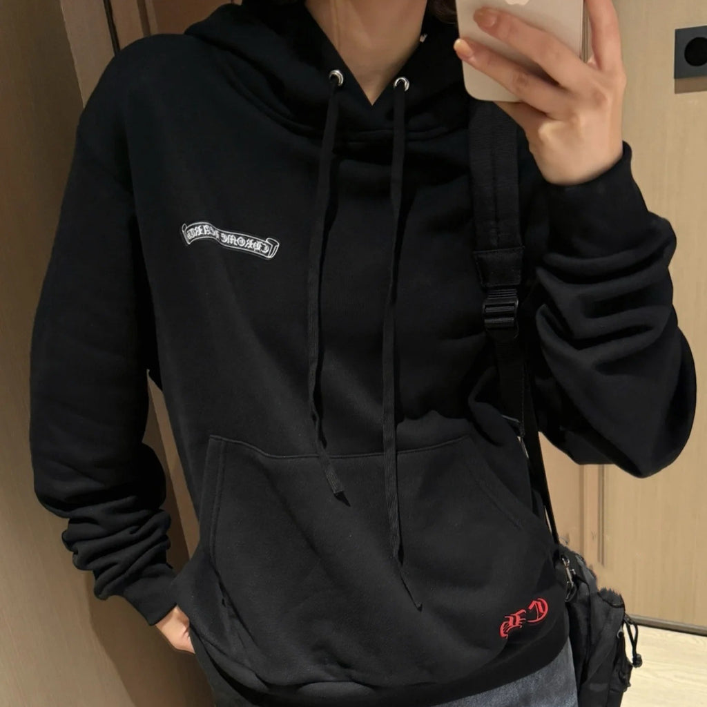 Chrome Hearts Hoodie Horseshoe Cross ST.BARTH Anchor Fleece Pullover