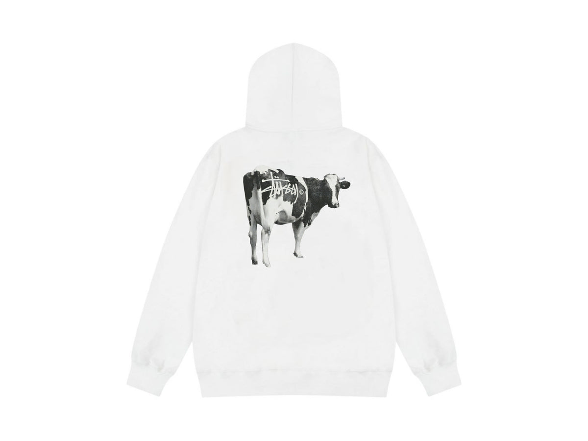Stussy Zip Up Hoodie Multi Graphic Letter Print Streetwear Jacket