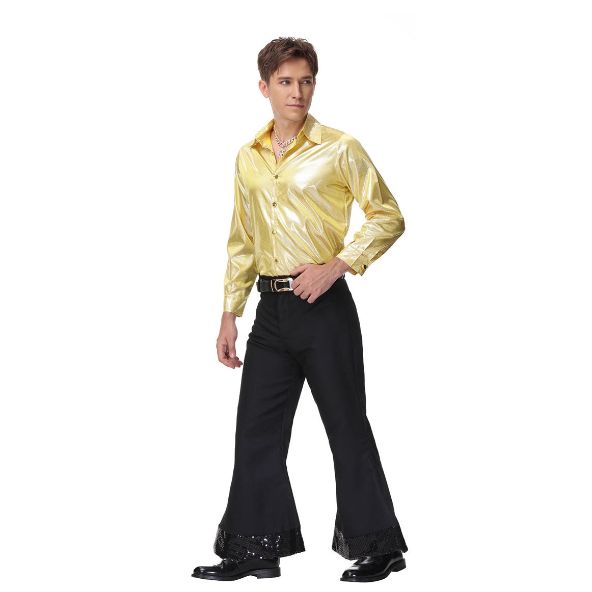 Halloween Men & Women 70s Disco Hippie Cosplay Couple Party Sets