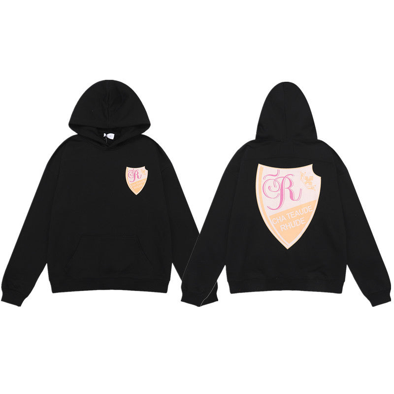 Rhude Cartoon Letter Hoodie Streetwear Cotton Pullover Sweatshirt