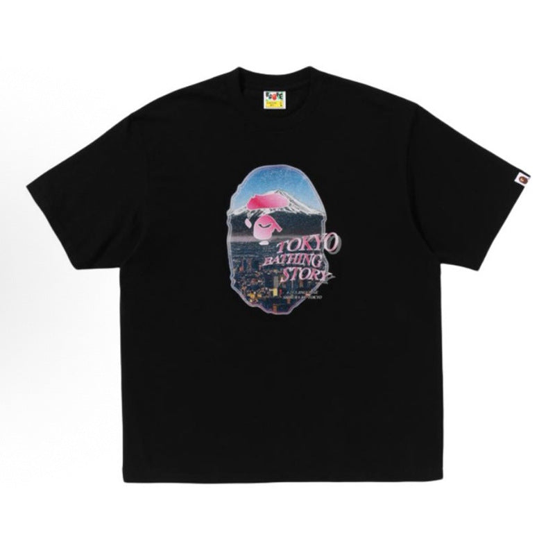 Bape Ape Head Graphic Short Sleeve Tee Streetwear Unisex