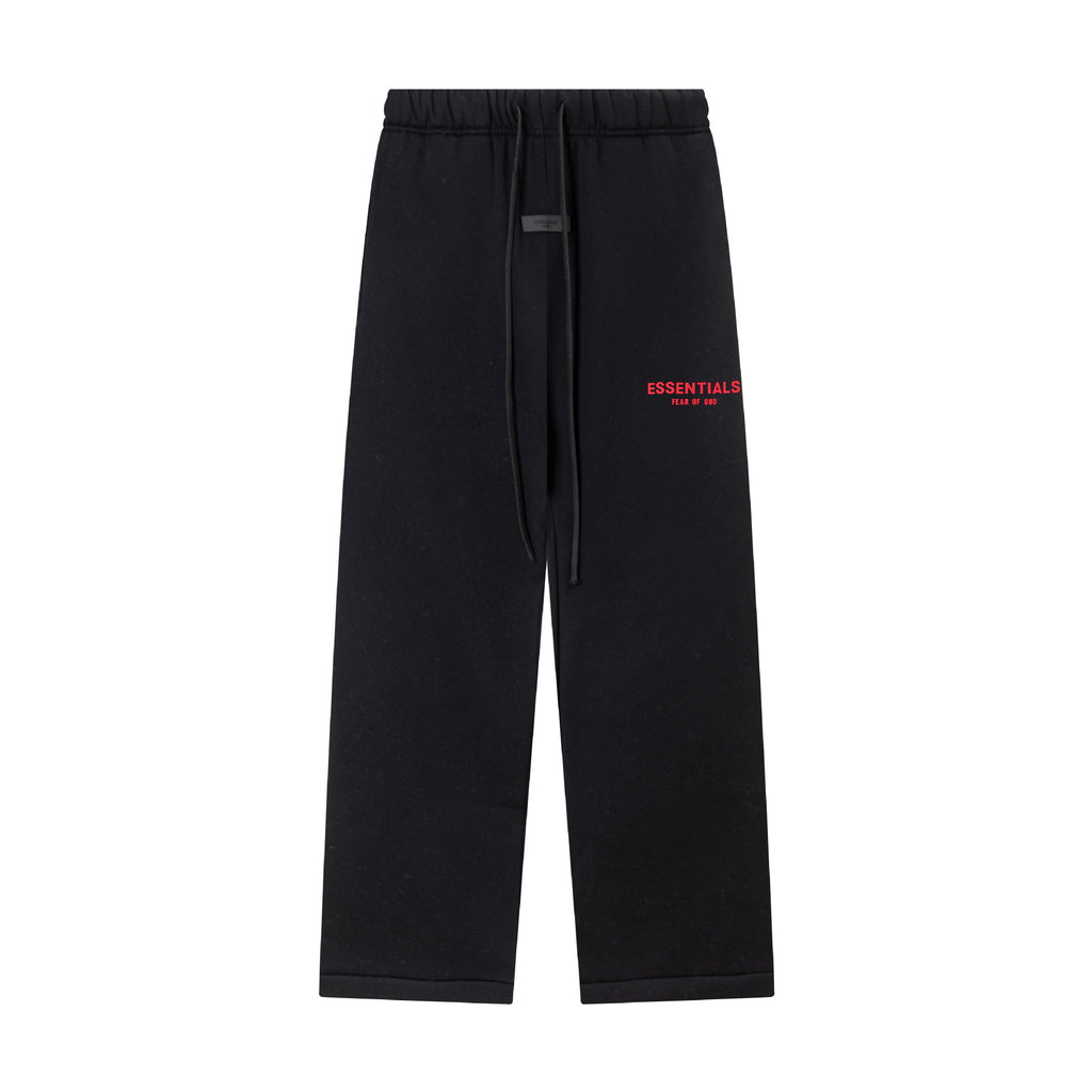 Fear Of God Essentials Red Rubber Letter Casual Pants