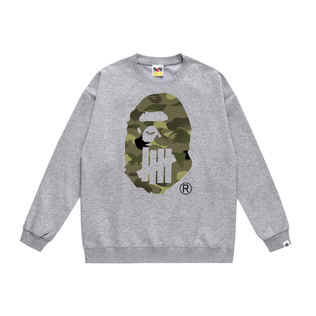 BAPE Crewneck Sweatshirt Ape Head Multi Graphic Street Pullover
