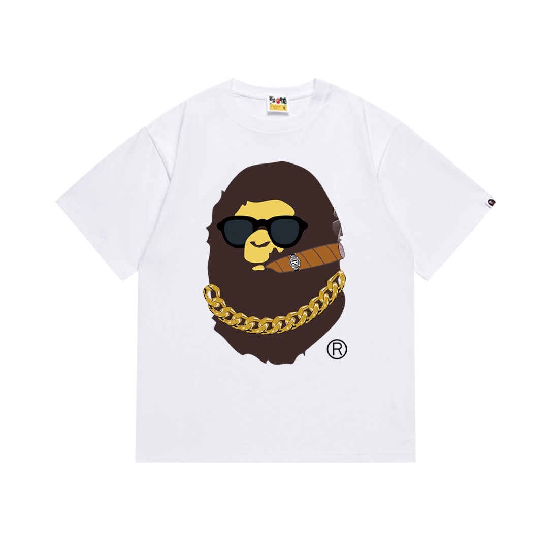Bape Maneki Neko Ape Head Graphic Oversized Tee Streetwear Unisex