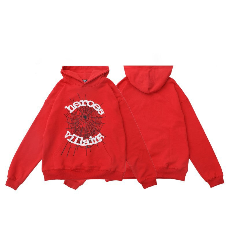 Sp5der Foam Print Spider Web Hoodie Sweatshirt Jogger Pants Set