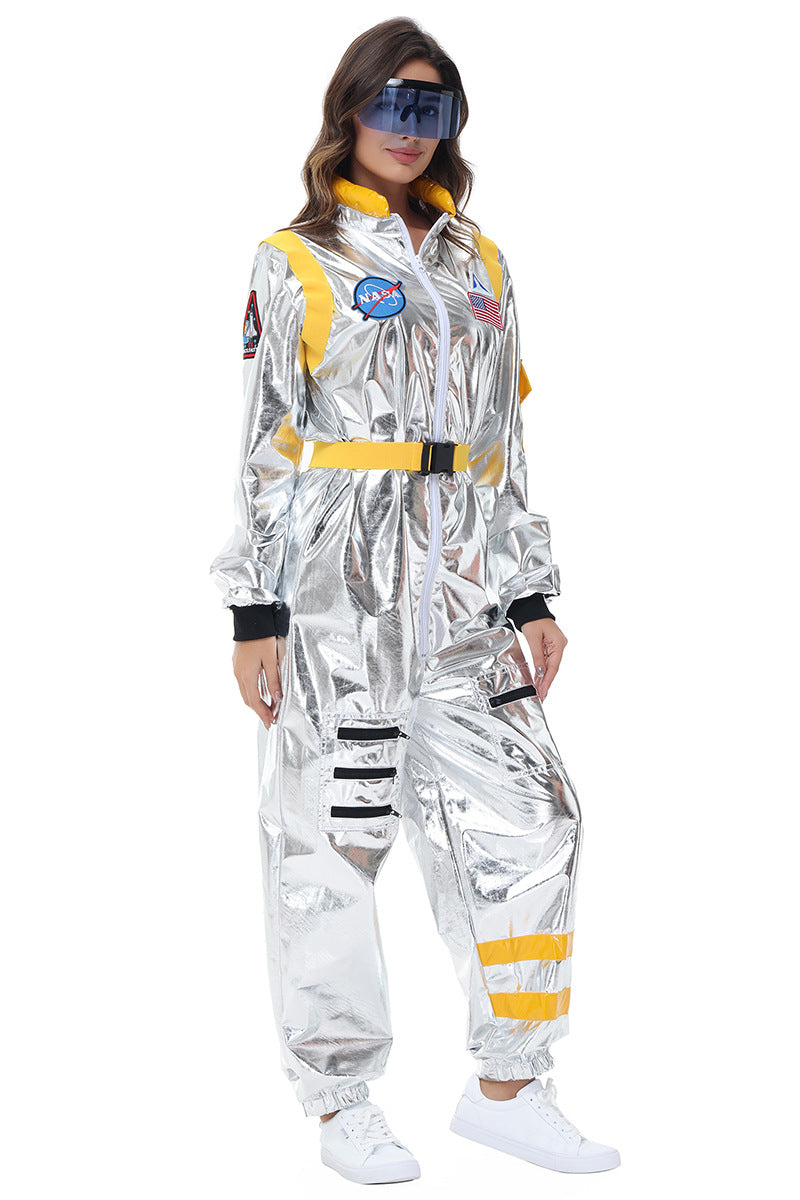 Halloween Women Astronaut Space Suit Cosplay Pilot Jumpsuit Party Sets