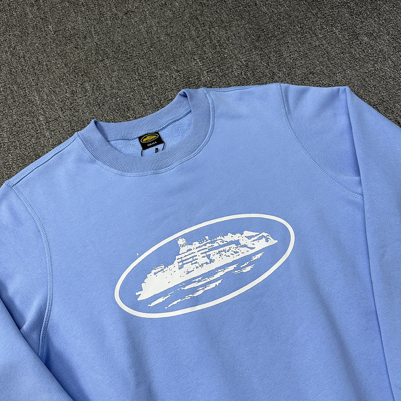 Corteiz Island Letter Graphic Oversized Crewneck Streetwear