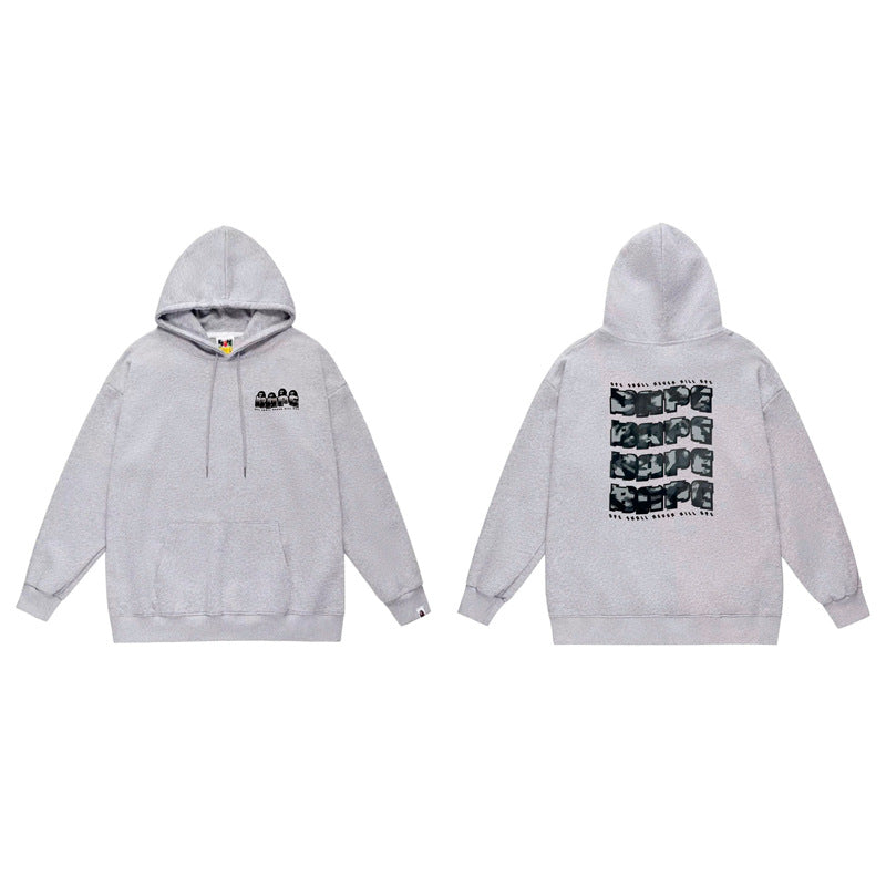 BAPE Ape Head Graphic Hoodie Camo Print Loose Cotton Pullover