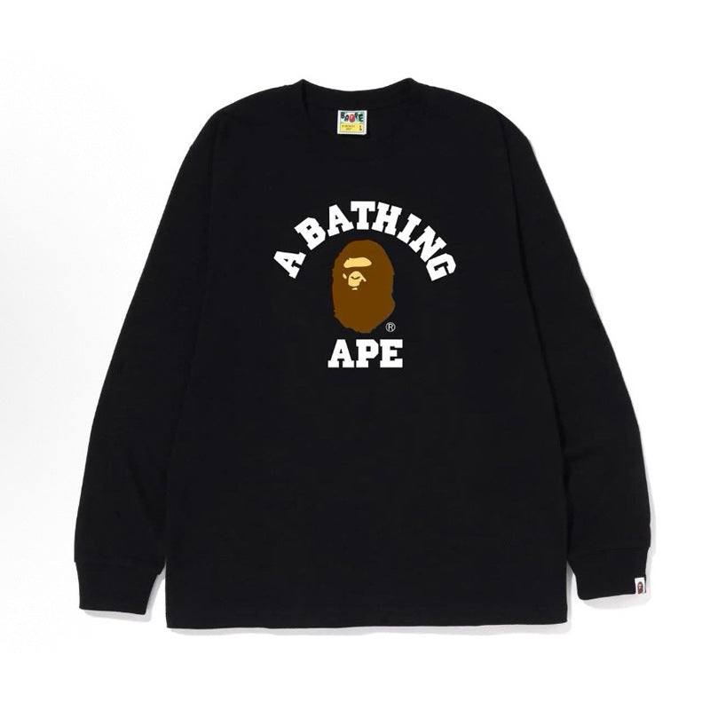 Bape Baby Milo Camo Ape Head Graphic Oversized Long Sleeve Tee Street