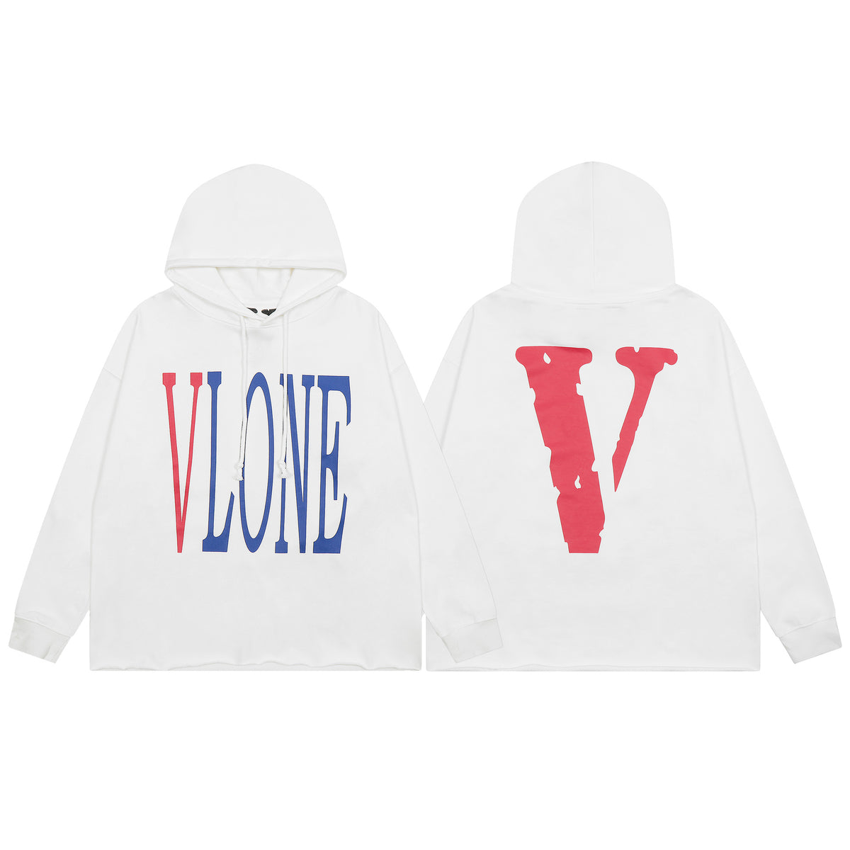 Vlone Friends Big V Logo American Style Unisex Hoodie