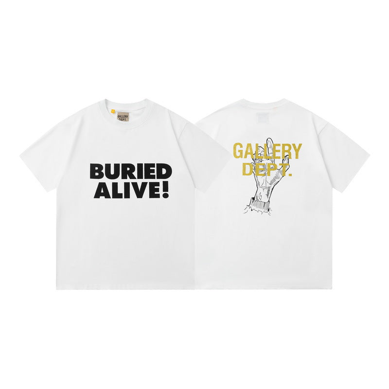 Gallery Dept Vintage Washed Graphic Short Sleeve Tee Streetwear Unisex