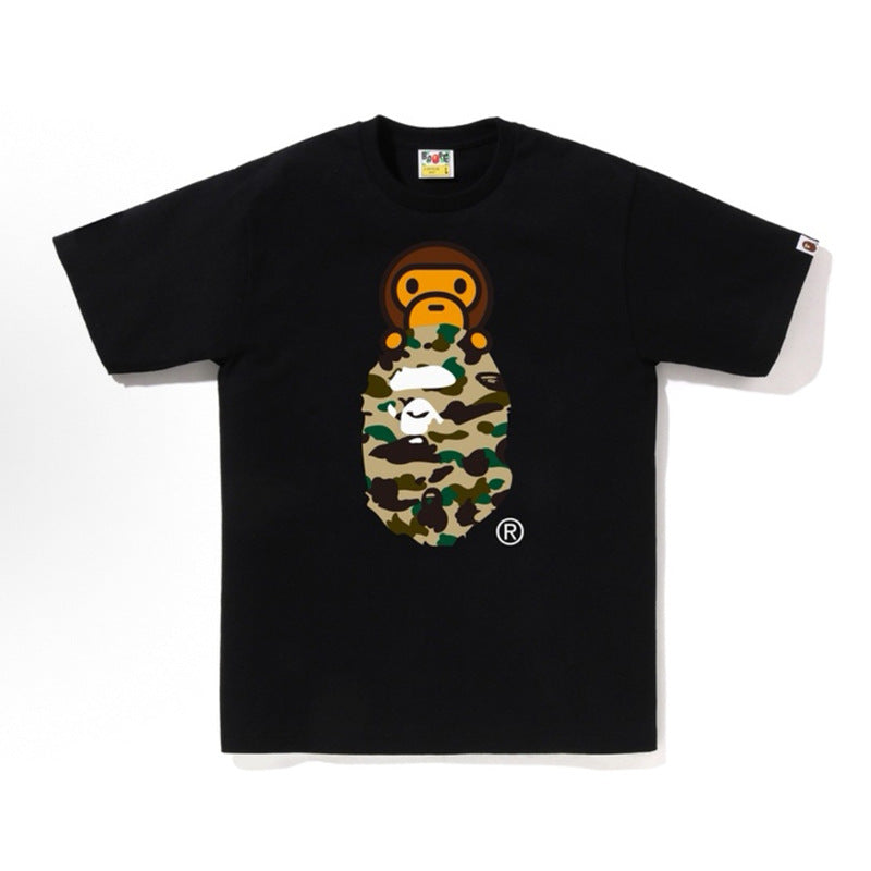BAPE Ape Head Shark Print Unisex Casual T-Shirt