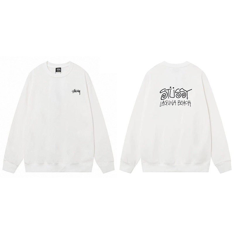Stussy Graphic Crewneck Sweatshirt 8 Ball Dice Street Casual Pullover