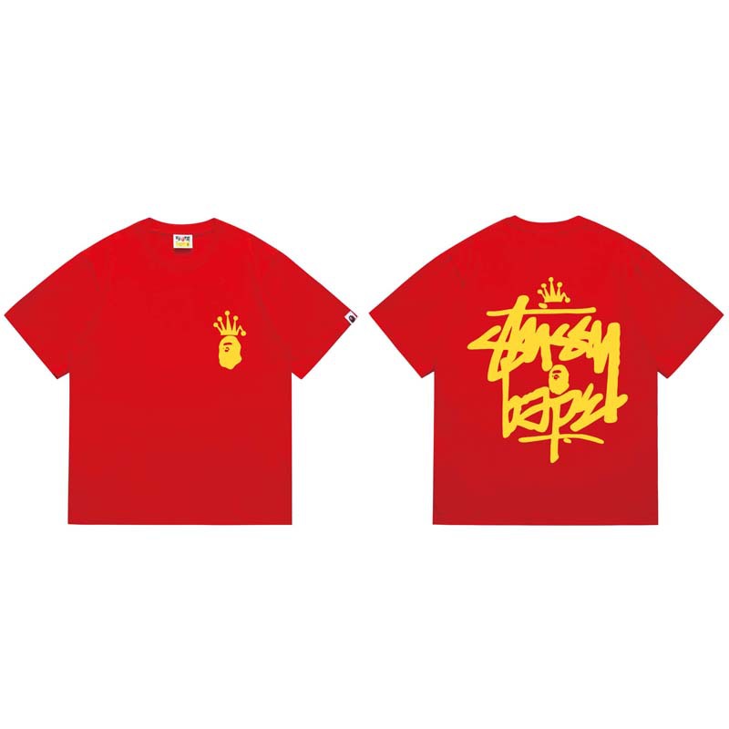 BAPE Ape Head Shark Print Loose Casual Unisex T-Shirt