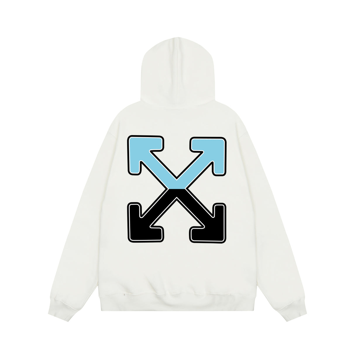 Off‑White Multi‑Arrow Abstract Graphic Oversized Hoodie Streetwear