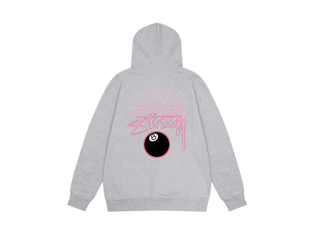 Stussy Zip Up Hoodie Multi Graphic Letter Print Streetwear Jacket