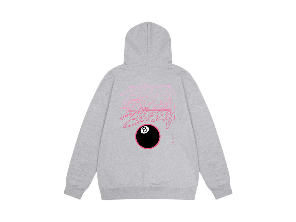 Stussy Zip Up Hoodie Multi Graphic Letter Print Streetwear Jacket