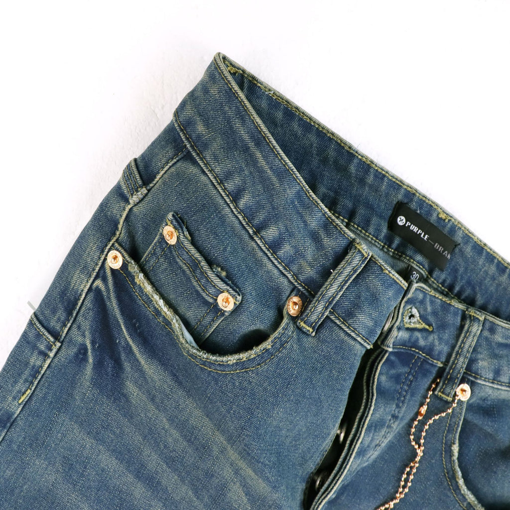 Purple Brand Splash Paint Distressed Skinny Denim Jeans Unisex