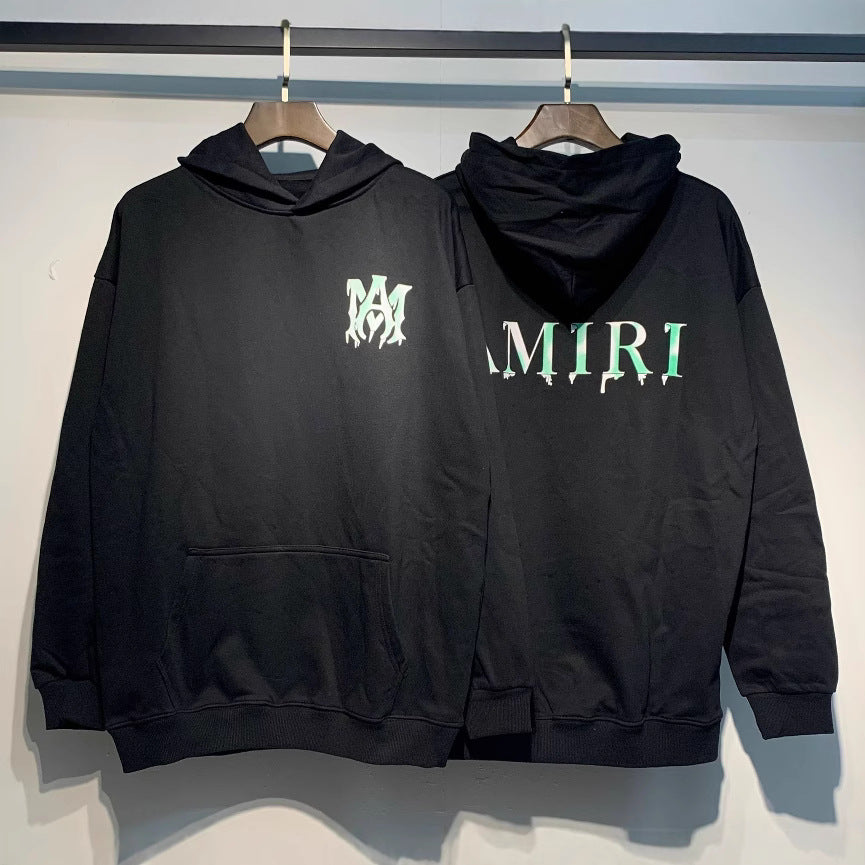 AMIRI Graphic Print Hoodie Streetwear Cotton Pullover Sweatshirt