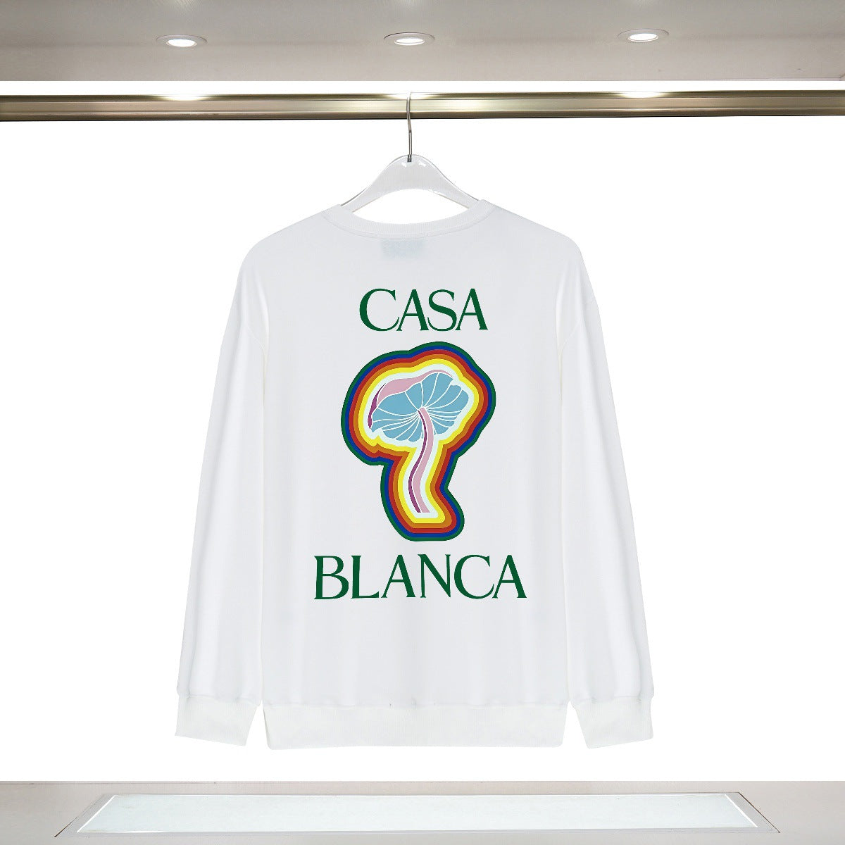 Casablanca Art Graphic Crewneck Sweatshirt Vintage Casual Pullover