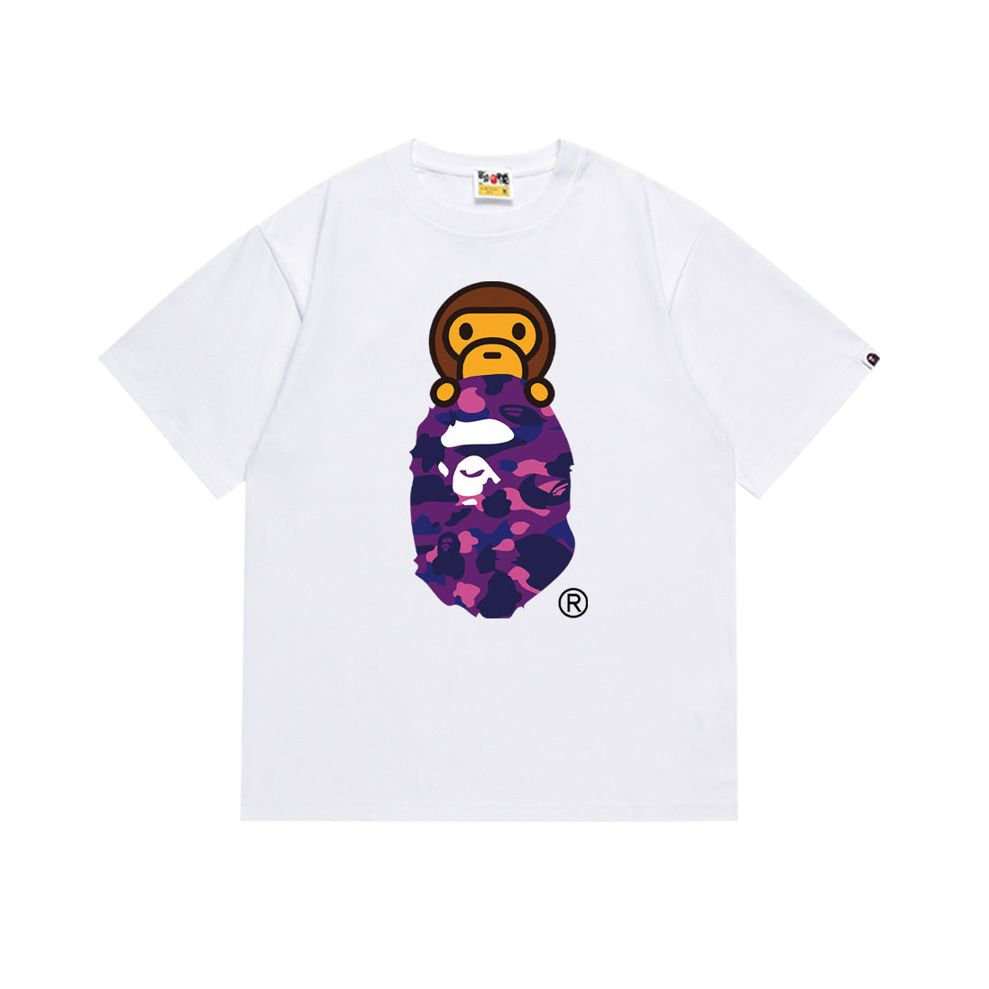 BAPE Ape Head Graphic Print Short Sleeve Tee Streetwear Unisex