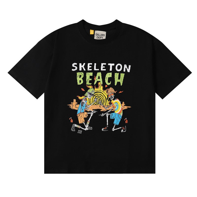 Gallery Dept Classic Logo Slogan Crew Neck Short Sleeve T‑Shirt Unisex