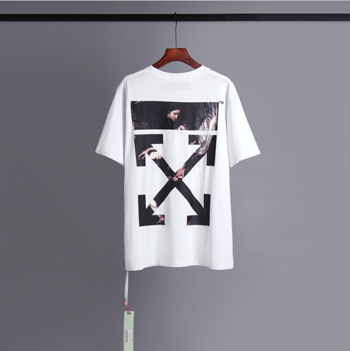 Off-White Arrow Graphic Print Short Sleeve Tee Streetwear Unisex